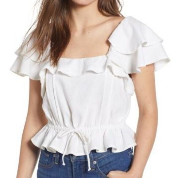 Norstrom BP Linen Blend Top sz Medium - Picture 1 of 8